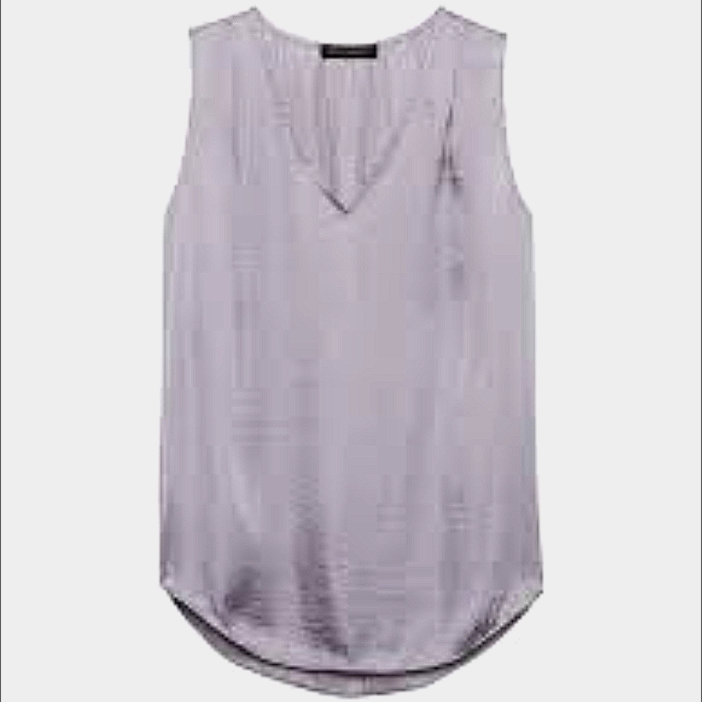 NWT Banana Republic SATIN PLEATED Tank Size S